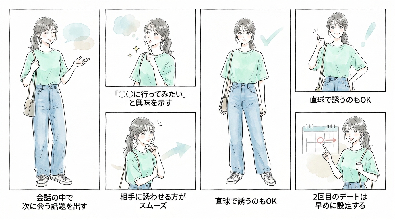2回目のデートに繋がる会話の広げ方と誘い方