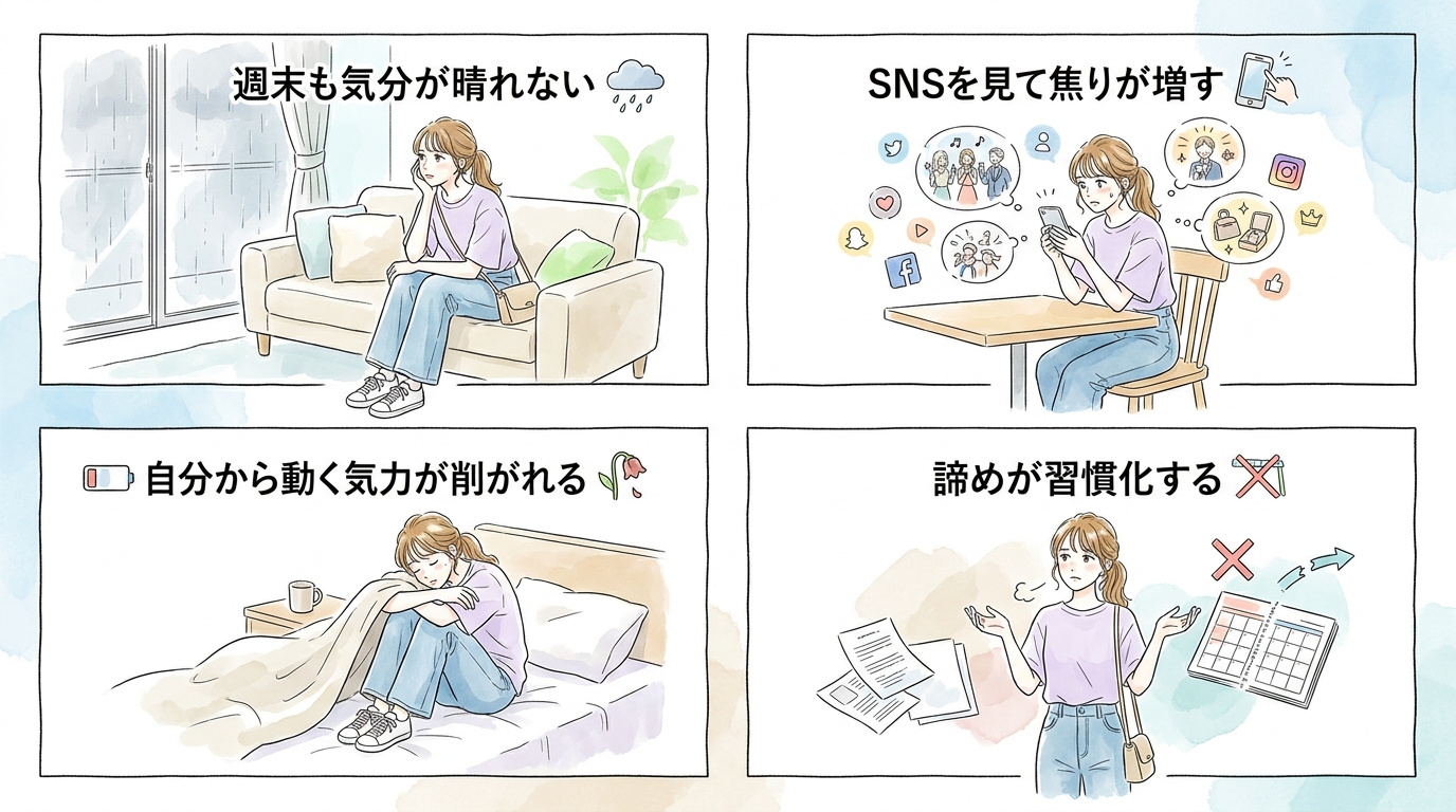 このまま放置すると孤独感とストレスだけが溜まっていく