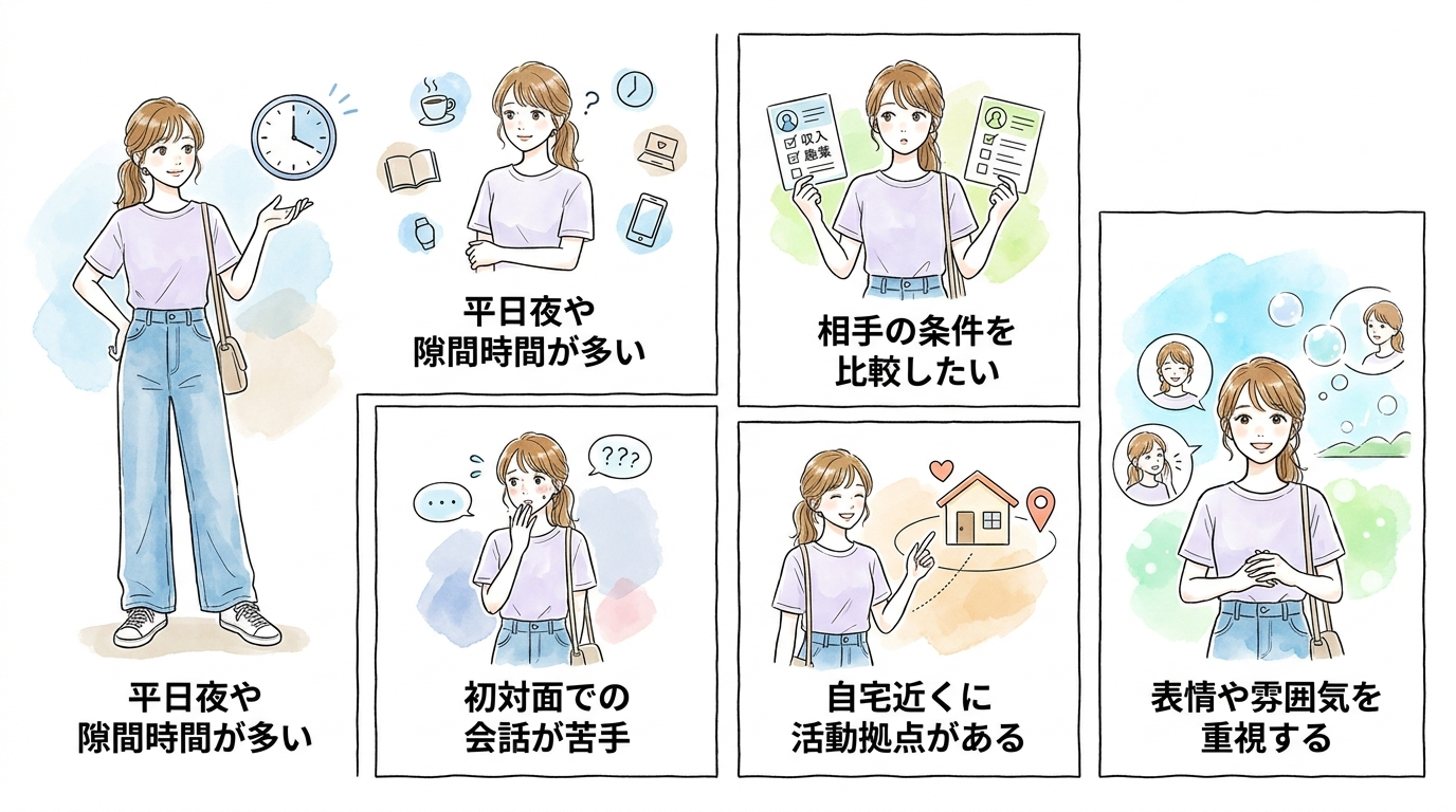 オンラインとオフラインで出会える確率が大きく変わってくる