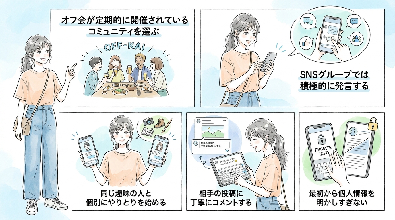 オンラインコミュニティから始めて無理なく関係を広げていく