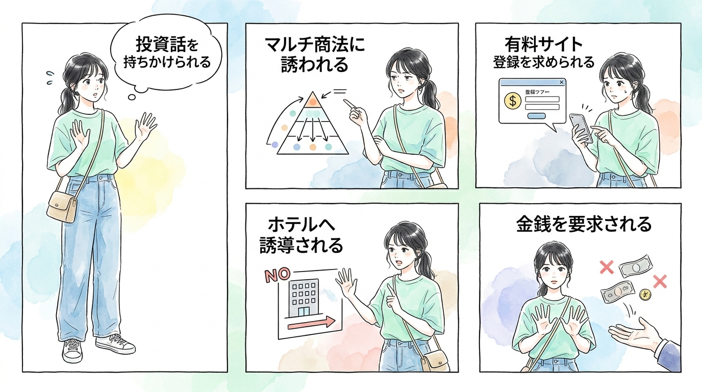 オープンチャットでの軽い交流が業者の標的になる