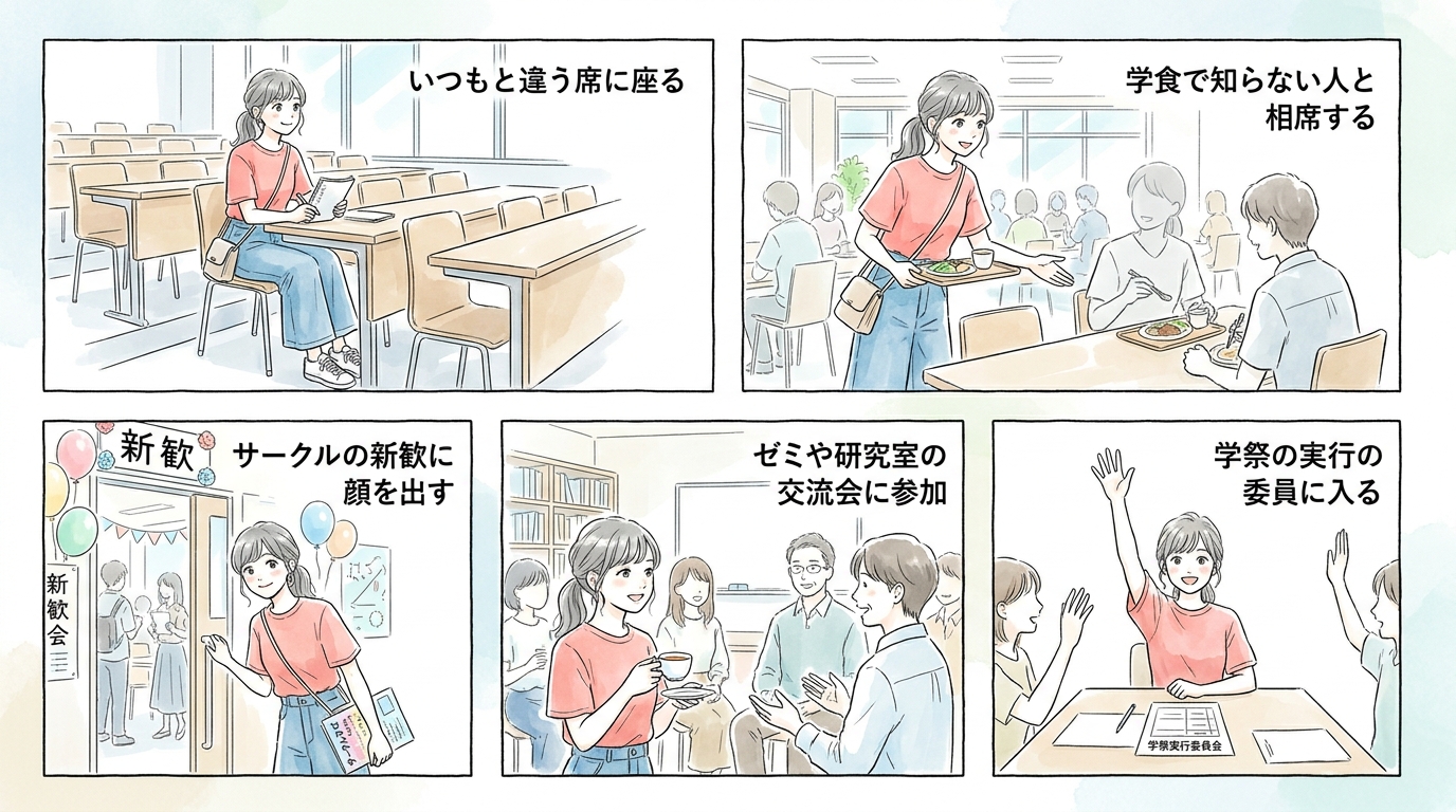 キャンパス内で出会いを広げる具体的な動き方