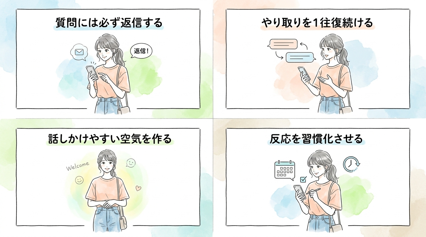 ストーリーズの質問スタンプ・アンケートで接点をつくっている