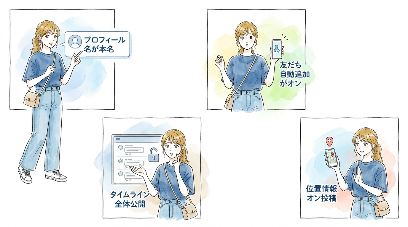 マッチングアプリからのLINE移行で本名や住所が特定される