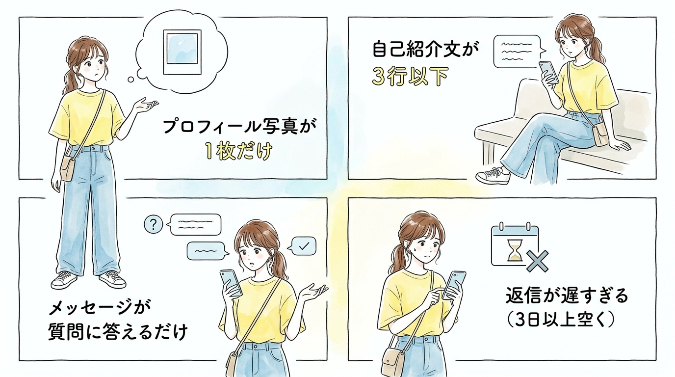 マッチングアプリは条件検索できる代わりに自己PRと返信力が必須になる