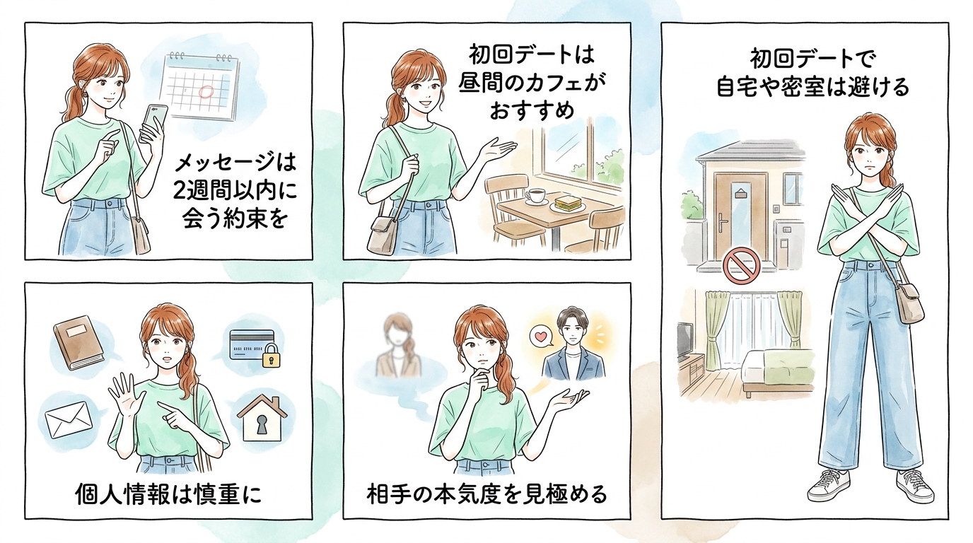 メッセージのやり取りから初回デート設定までの安全な進め方