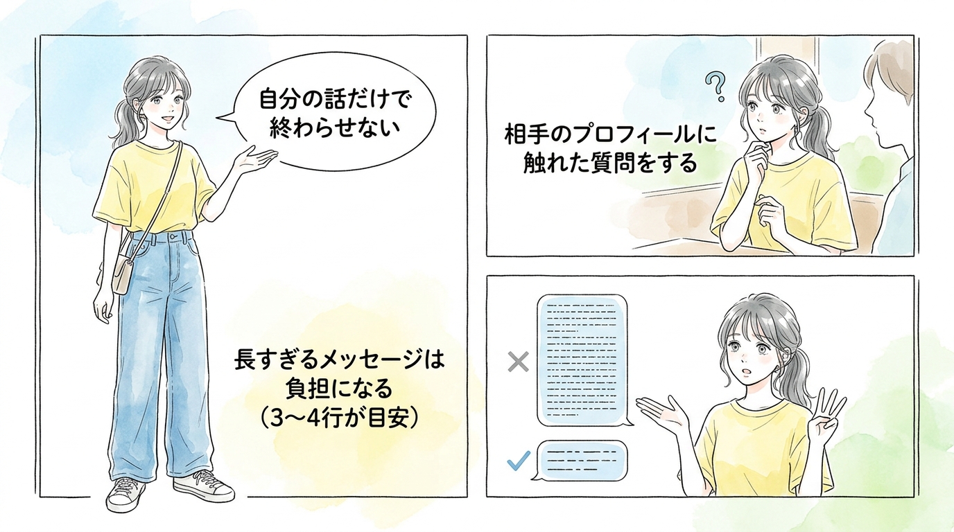 メッセージは「質問で終わる」を意識すると、返信率が上がる