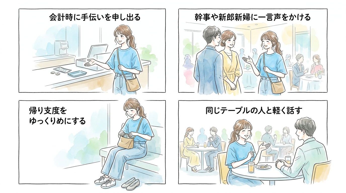 三次会に誘われる人が当日やっている小さな仕掛け