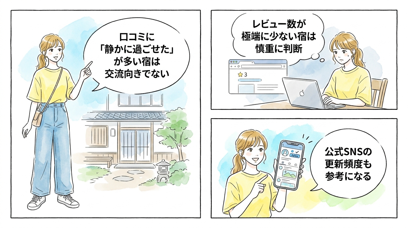 口コミに「話しやすい」「友達ができた」の言葉があると確実になる