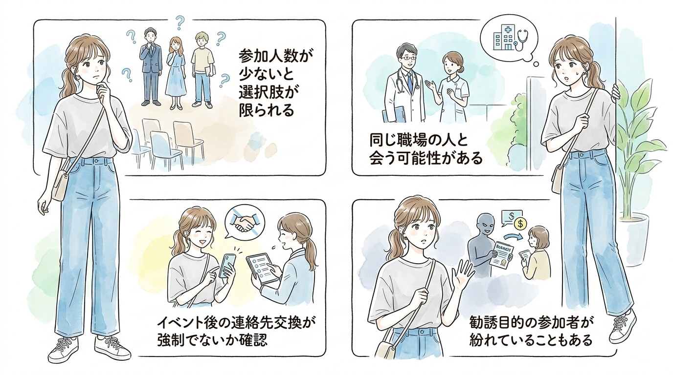 同業種の集まる医療系婚活イベントで同じ悩みを共有できる