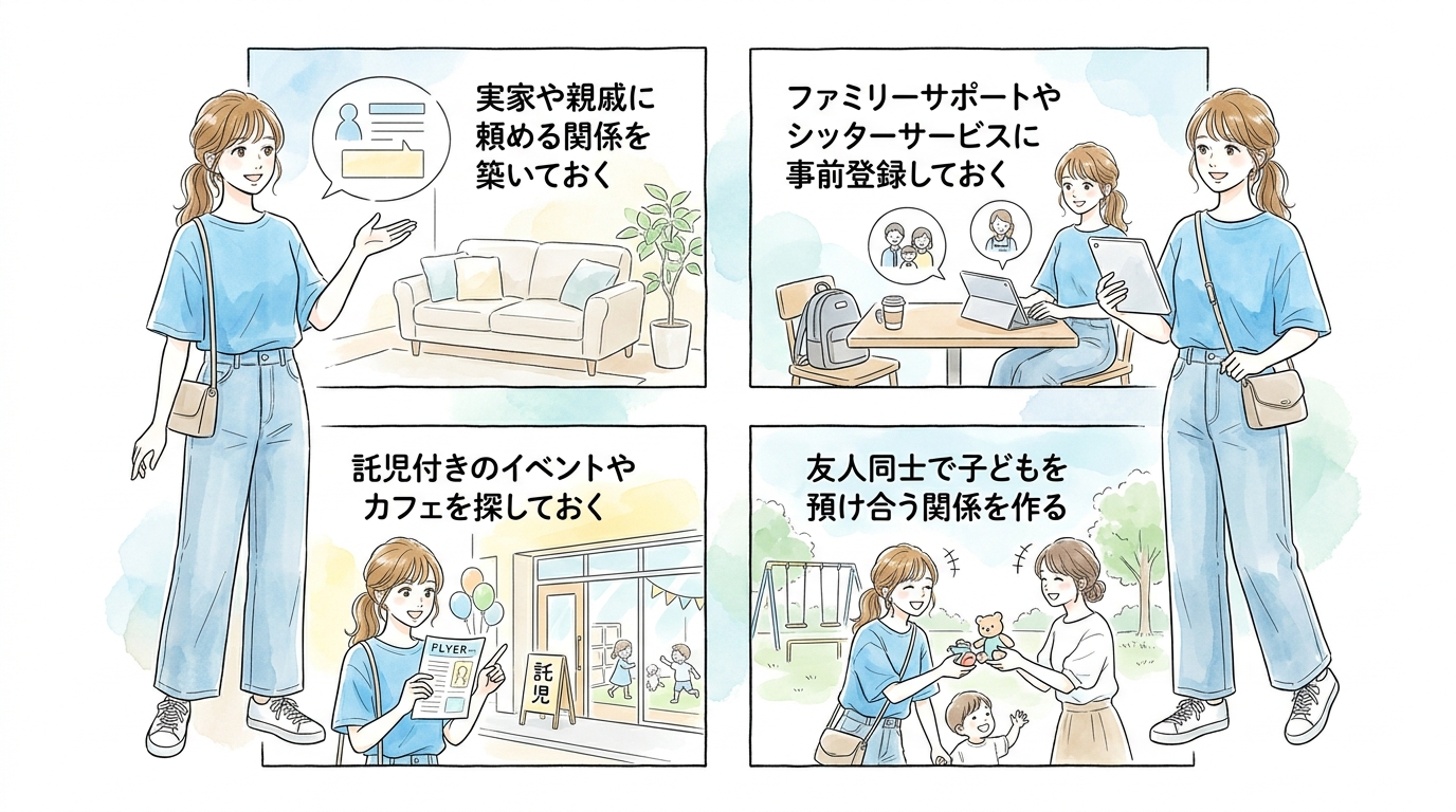 子どもの預け先を複数確保できている