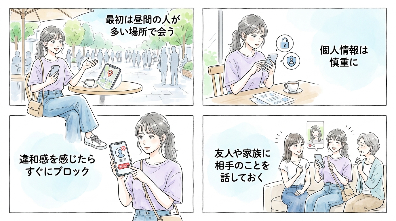 安全対策を徹底して、自分と子どもを守りながら出会いを楽しむ