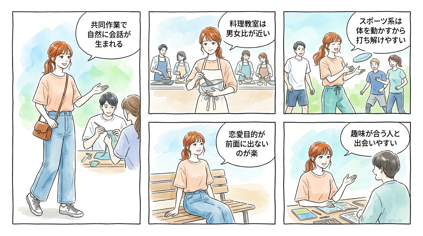 料理教室やスポーツサークルはなぜ女性の出会いに向いているのか