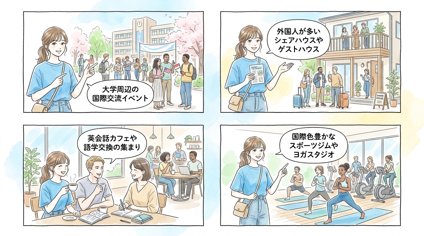 日常生活圏で外国人が集まるエリアの特徴