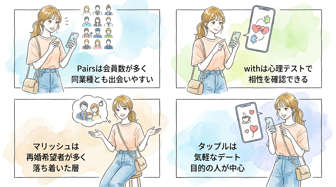時間が読めない看護師でも使いやすいマッチングアプリはどれか