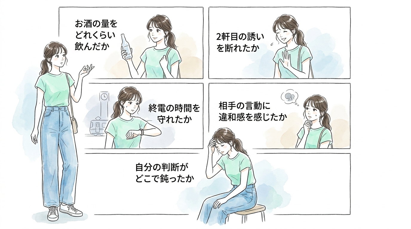 次回から同じ失敗を繰り返さないために振り返る