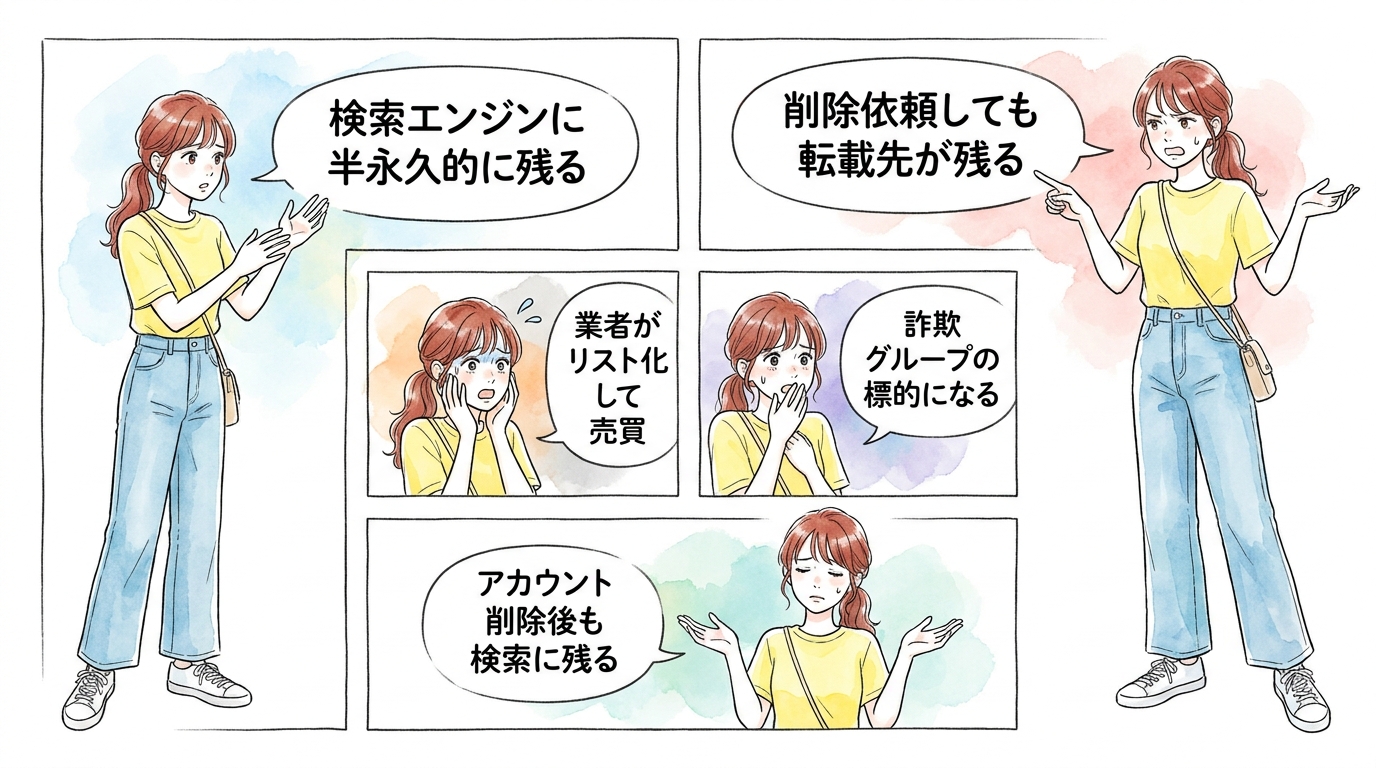 無料掲示板サイトのLINE ID公開で個人情報が拡散される
