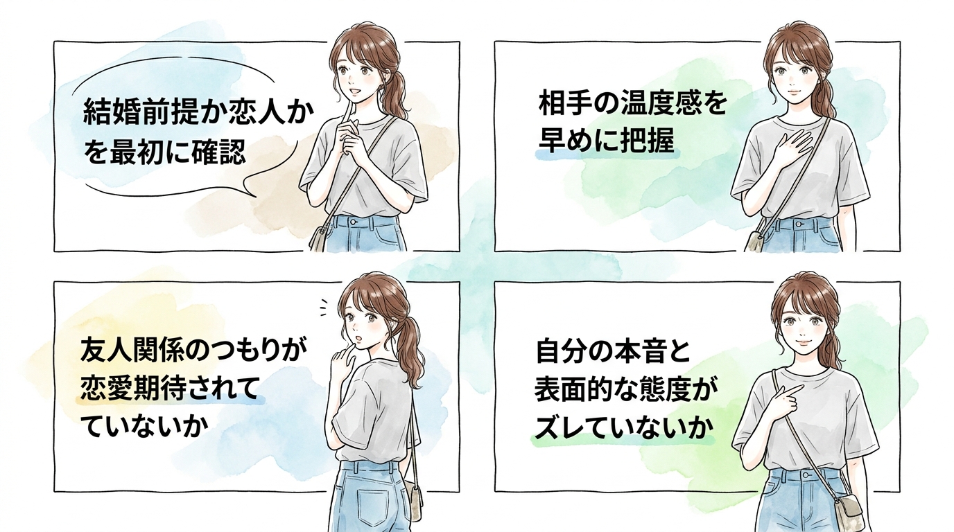 目的が曖昧だと、出会っても続かない