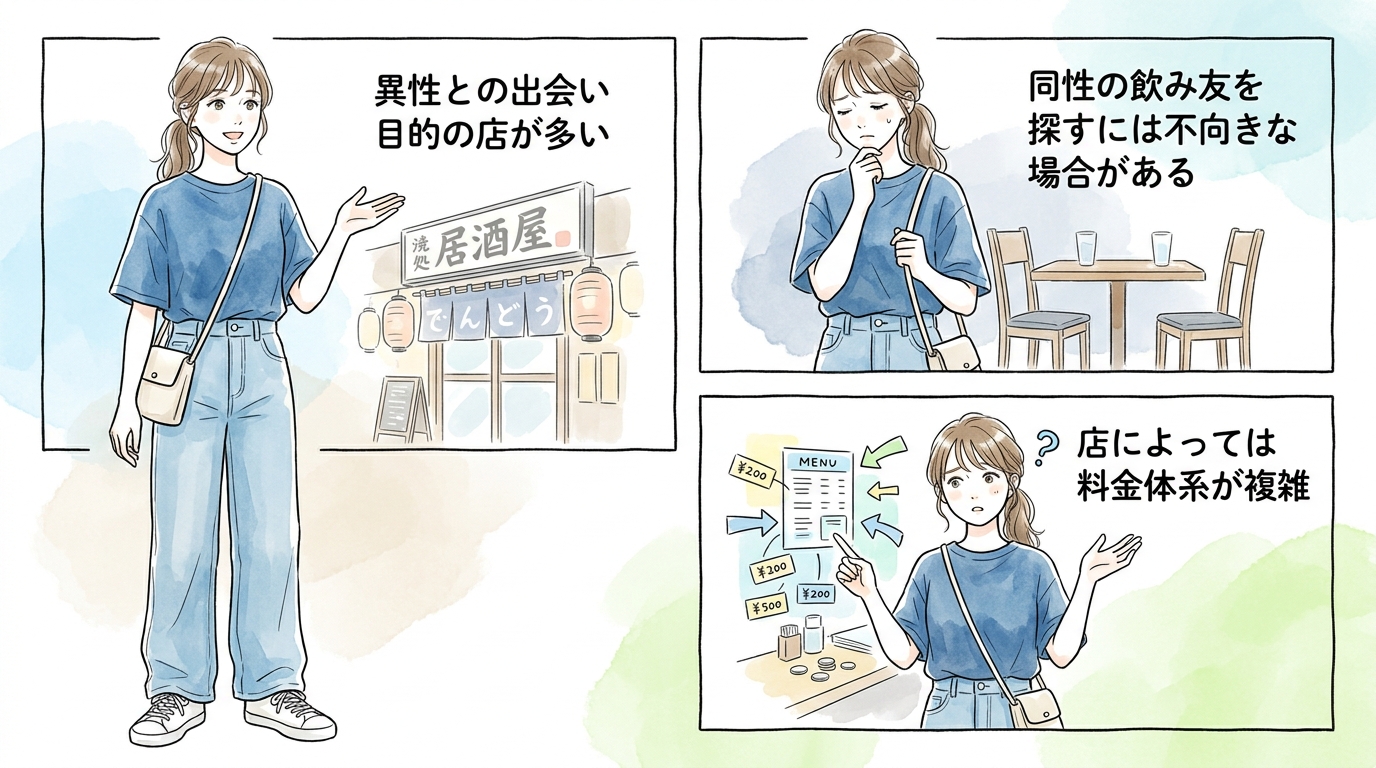 相席居酒屋なら店側が飲み相手とマッチングしてくれる