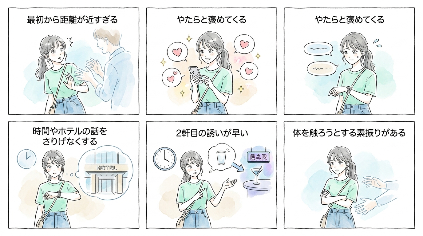 相手が最初から体目的で近づいてきているケースもある