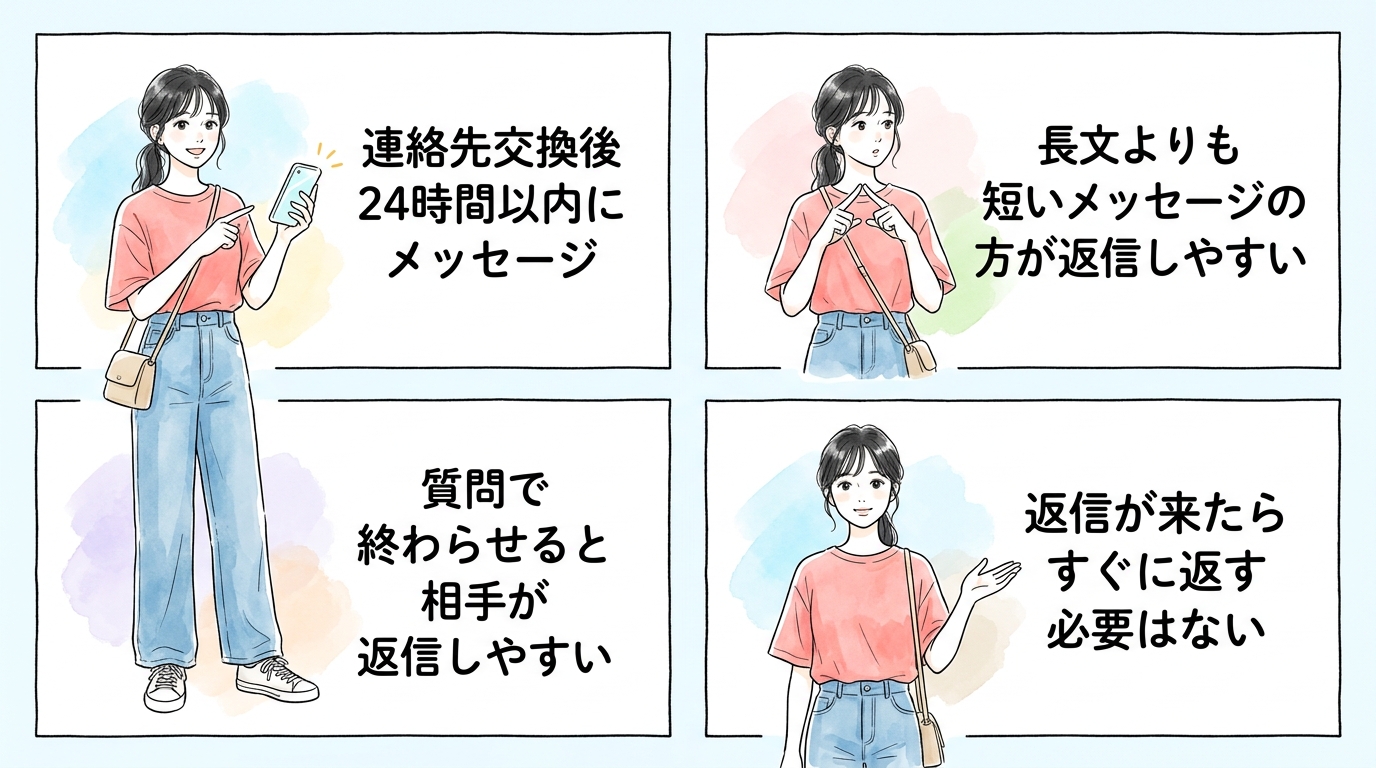 連絡先交換後に関係が途切れないやりとりのコツ