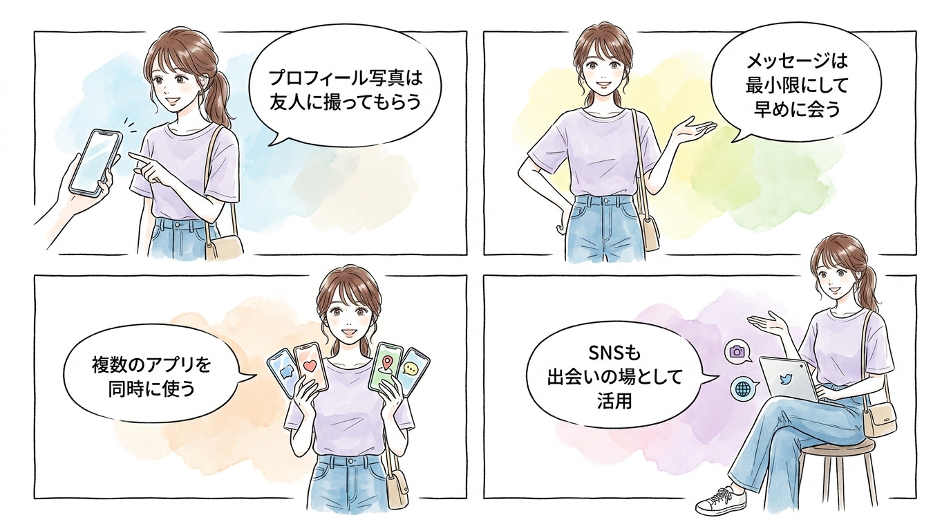 20代〜30代前半はマッチングアプリ・SNSでまず会う回数を増やしていく