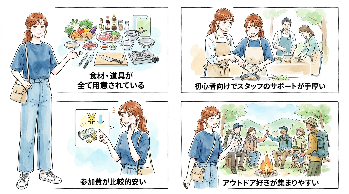 ROAFRIENDは準備不要で気軽に参加できる