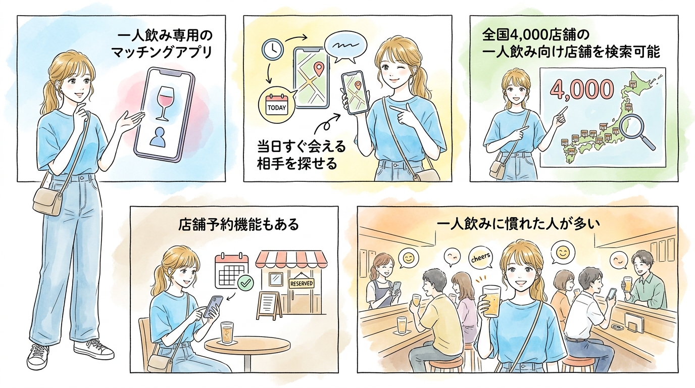 そろよいは一人飲み専用で当日すぐ相手を探せる