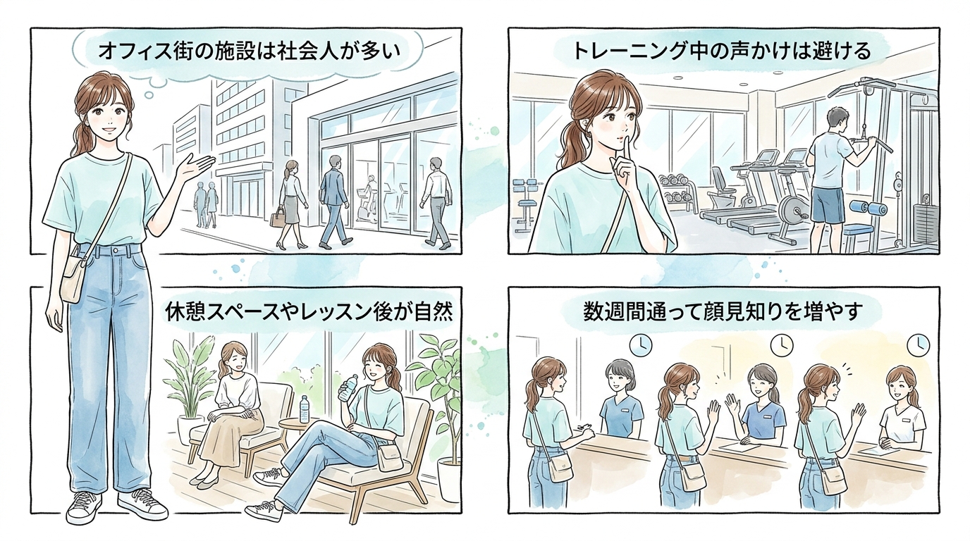 オフィス街のジムやヨガスタジオが出会いに変わる理由