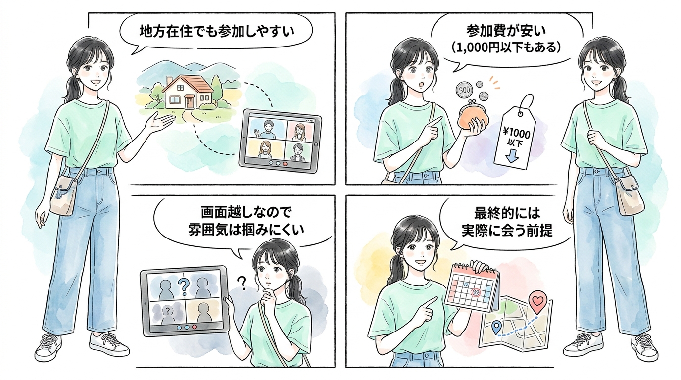 オンラインイベントも併用すれば地方在住でも出会いの選択肢が広がる