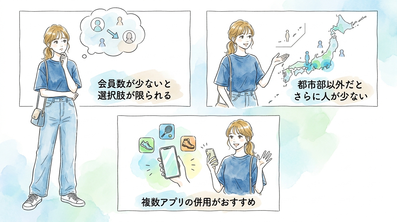 スポーツ特化型アプリは趣味タグで共通点が伝わりやすく、初回デートに誘いやすい