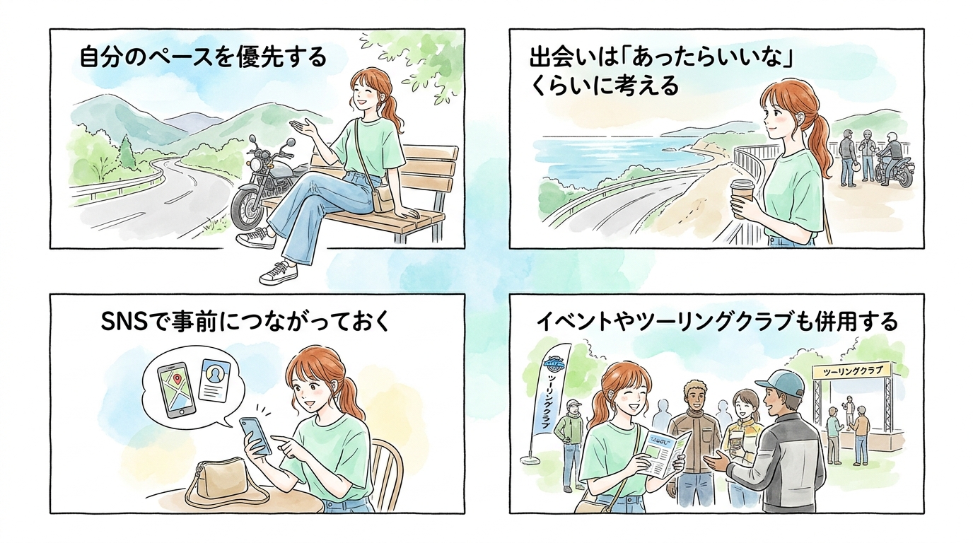 ソロツーリングの自由さが逆に出会いのきっかけを減らしている