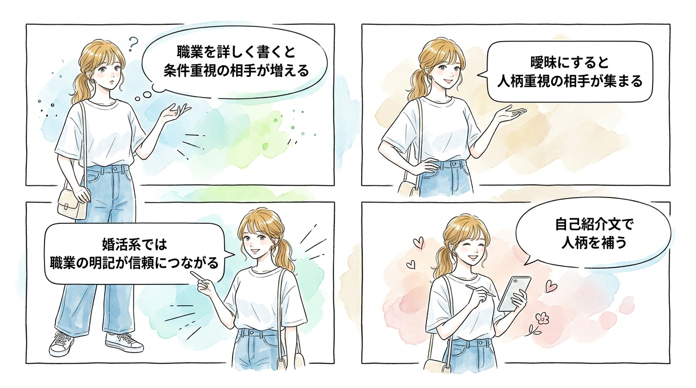 プロフィールに職業を出すかどうかで変わる出会いの質