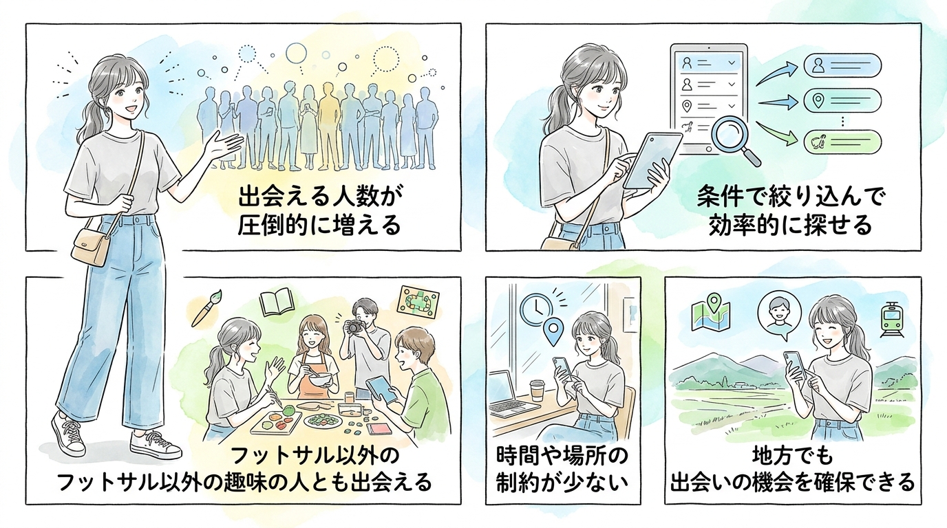 マッチングアプリとの併用で出会いの機会を広げられる