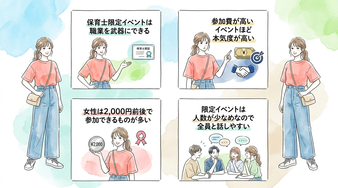 保育士限定・女性人気職業の婚活イベントが増えている