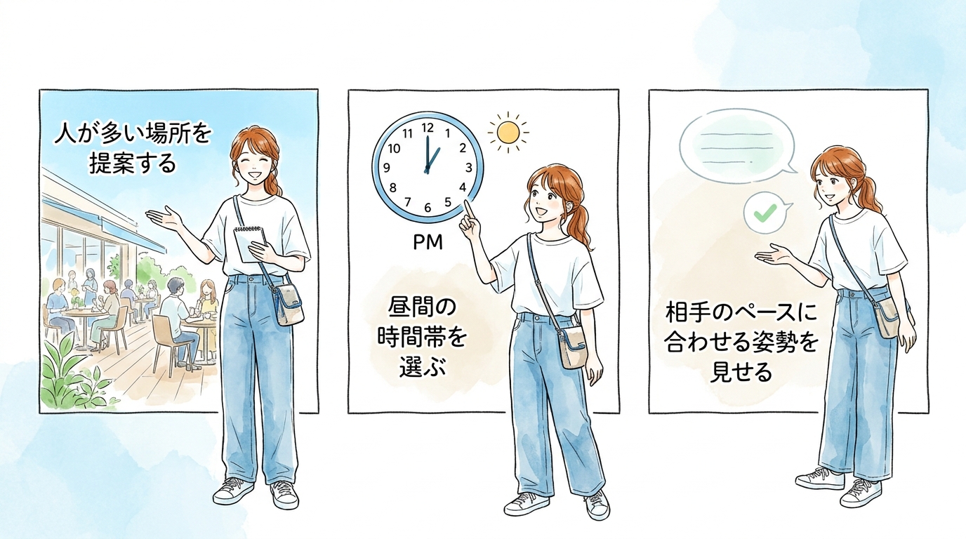 初対面の約束をする際に安心感を与える伝え方