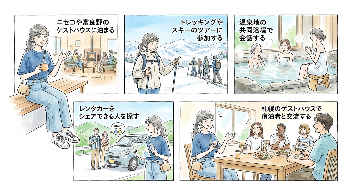 北海道は広大な景色とアクティビティが会話のきっかけになる