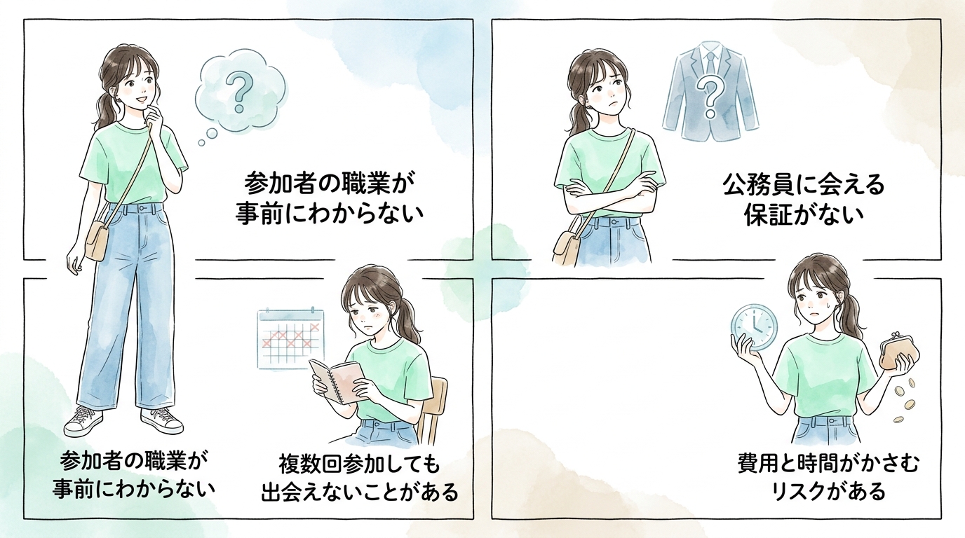 合コンや街コンだけに頼ると出会える確率が不安定になる