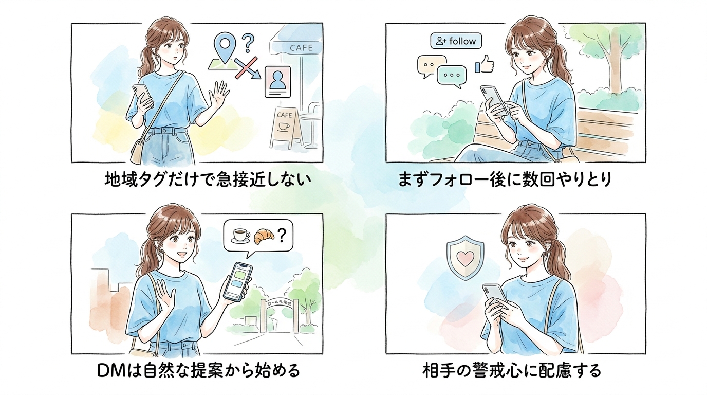 地域限定タグで同じエリアの人を見つける
