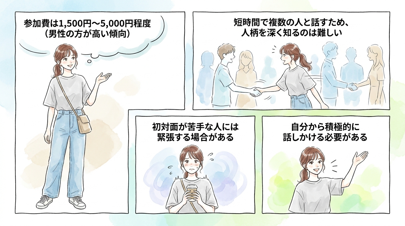 婚活パーティーやイベントで同じ境遇の人と直接会って話せる