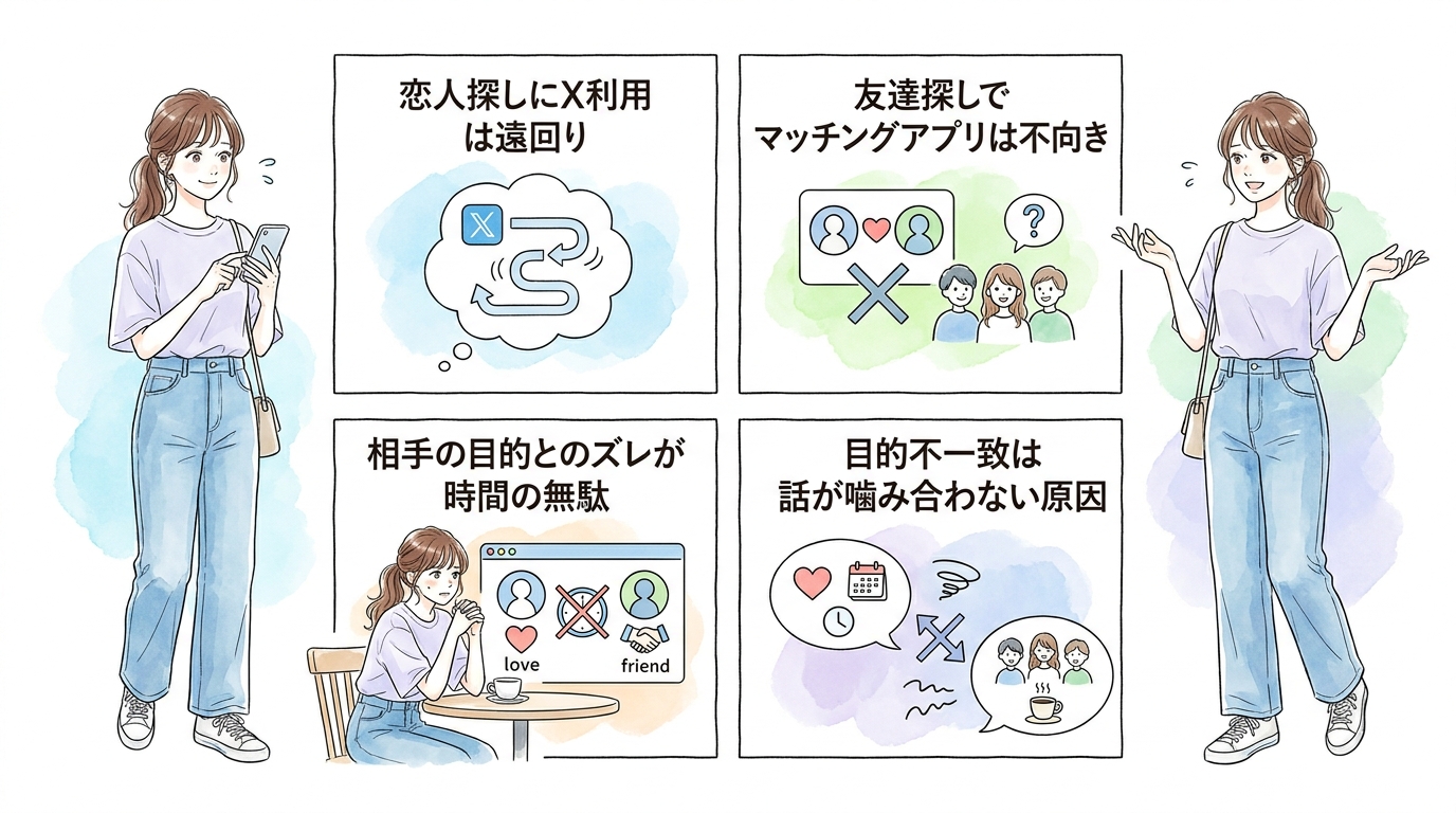恋人探しと友達探しで最適なSNSがまったく違う
