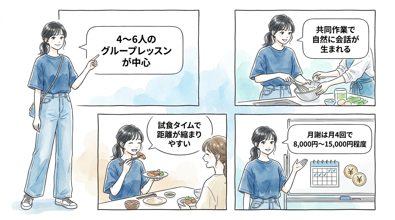 料理教室は共同作業が多く連絡先交換まで進みやすい