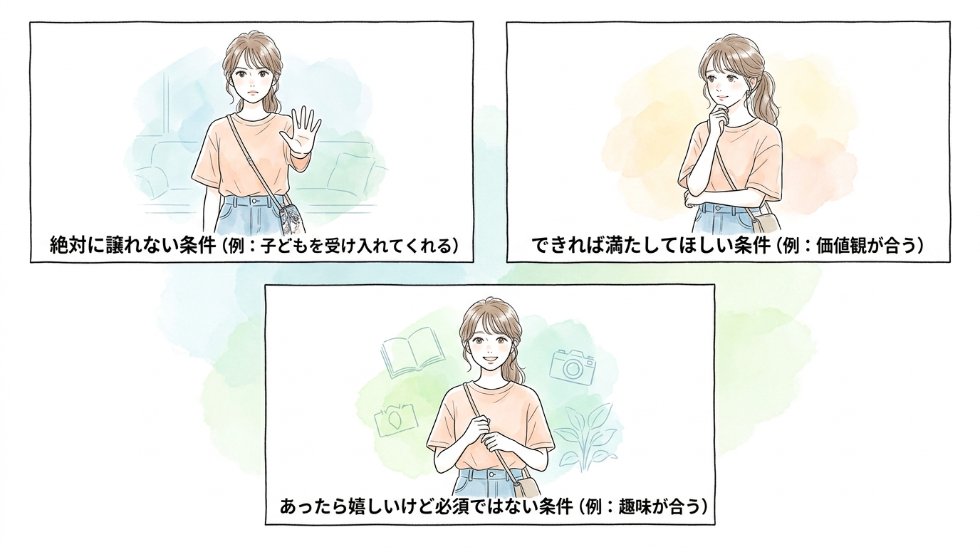 次のパートナーに求める条件の優先順位がはっきりしている