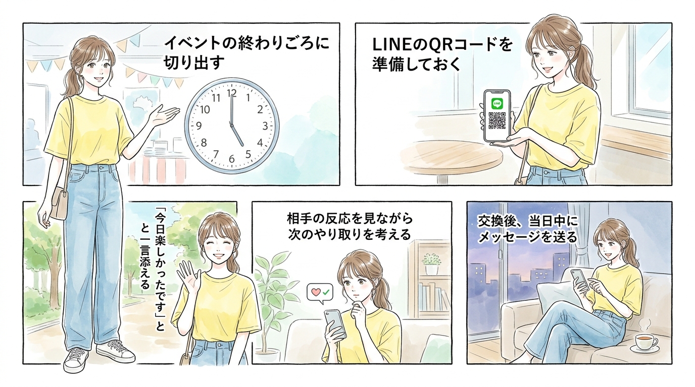 気になる相手と連絡先を交換するまでの自然な進め方
