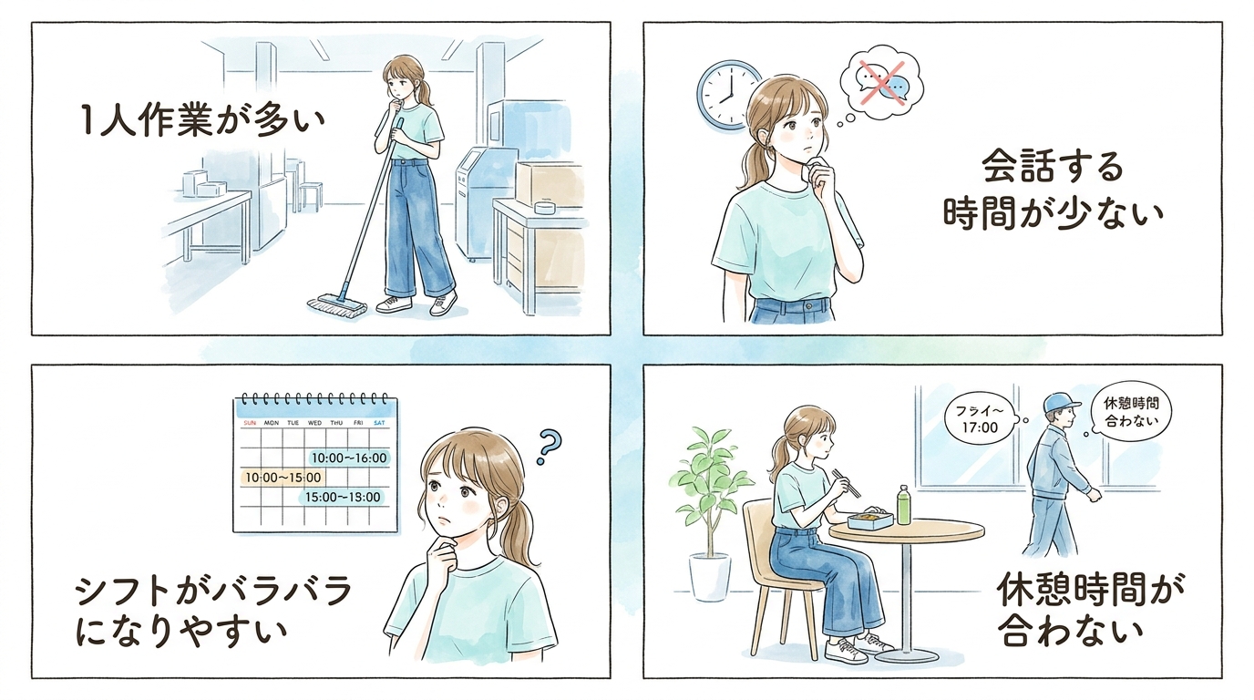 清掃・洗い場など裏方系を選ぶと出会いが極端に減る