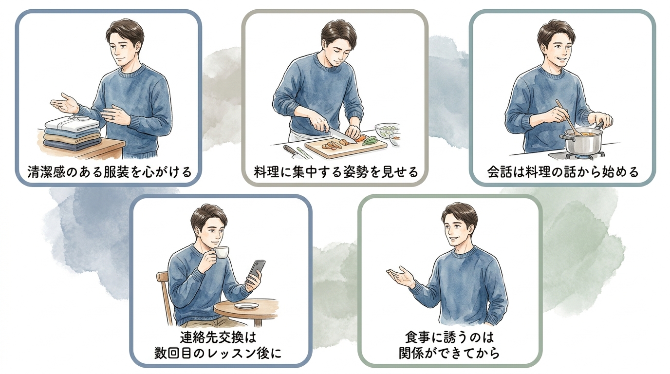清潔感と程よい積極性で好印象を残していく