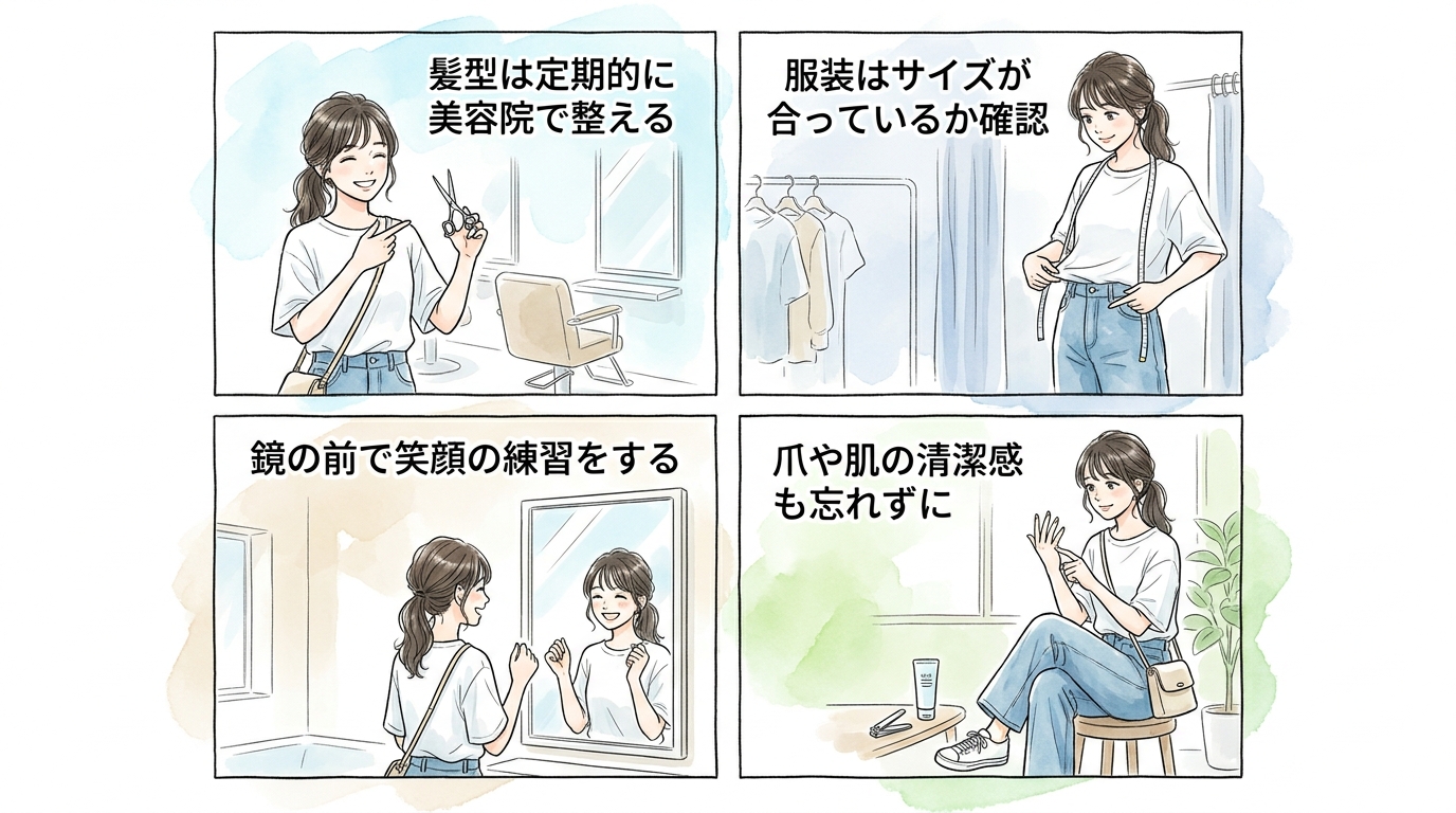 清潔感・服装・表情の第一印象で足切りされていないか確認する