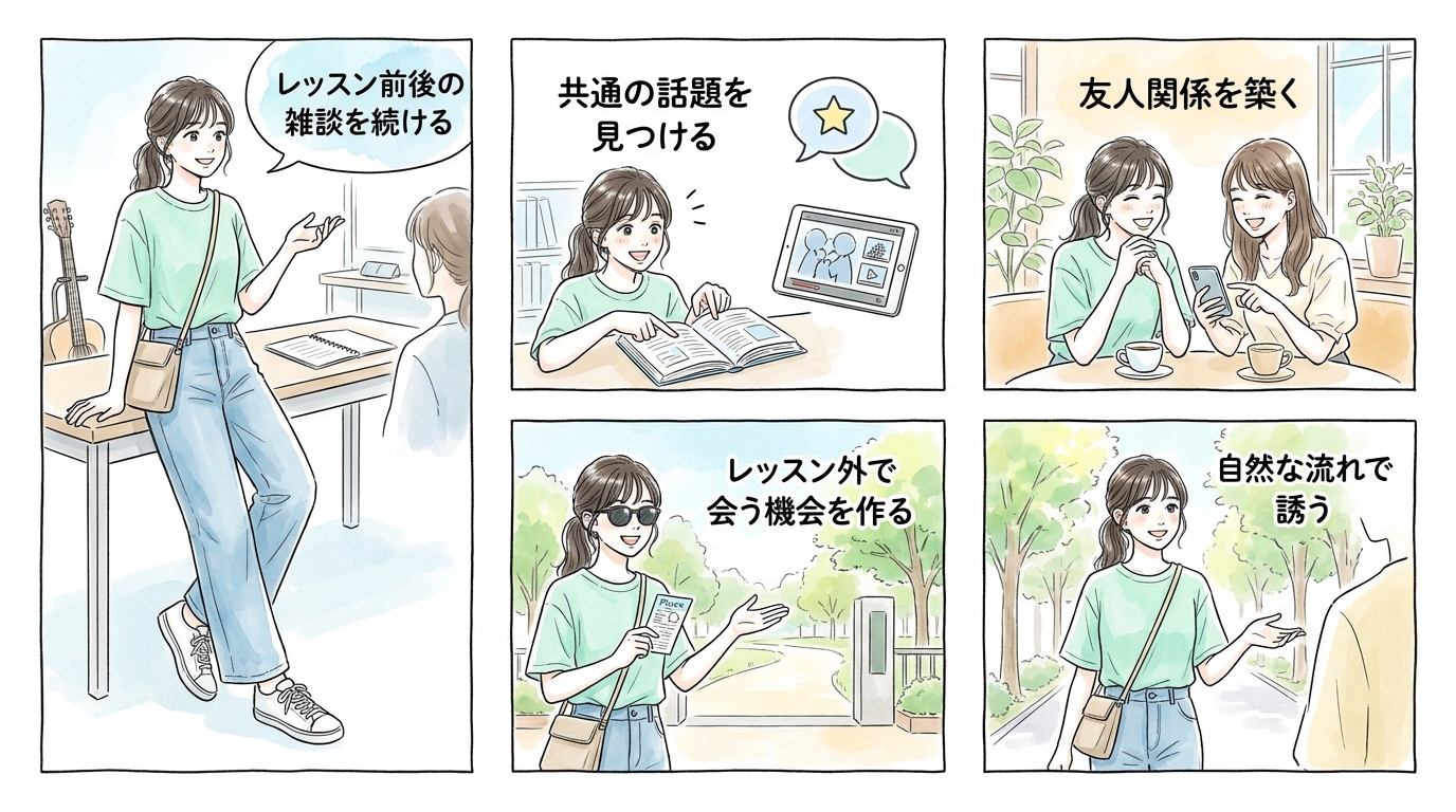 焦らず友人関係から始めると自然な関係になっていく