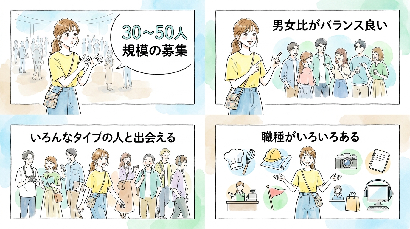 繁忙期の大型施設なら30〜50人単位でスタッフが集まってくる