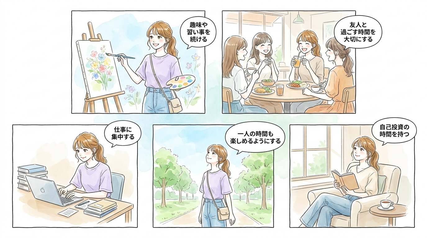 自分自身の生活や仕事も充実させておく